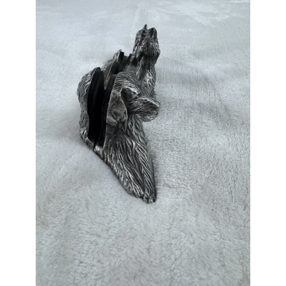 Pewter Sporting Dogs Business Card Holder or Photo Frame 5